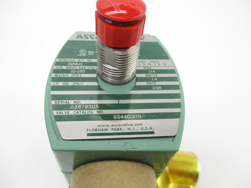 ASCO 8344G370 24VDC 10-150PSI 1/4" NSMP