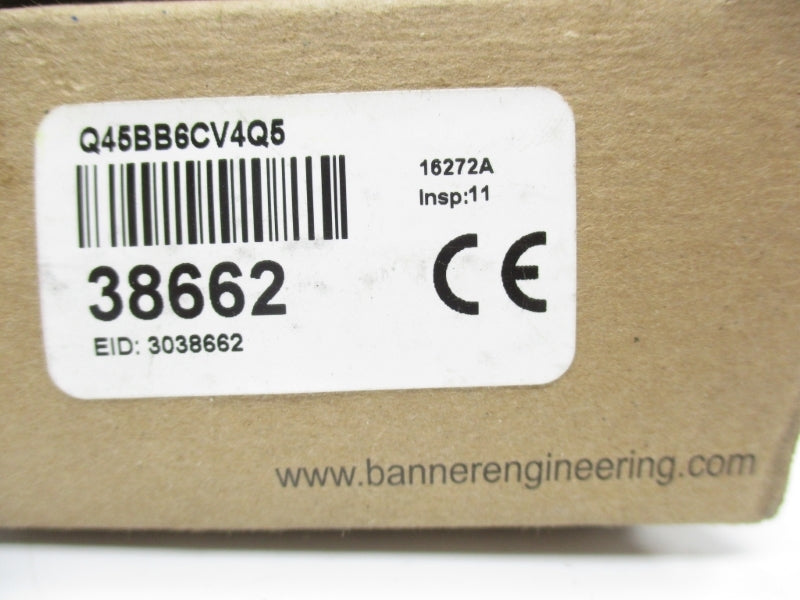 BANNER ENGINEERING Q45BB6CV4Q5 38662 10-30VDC NSMP