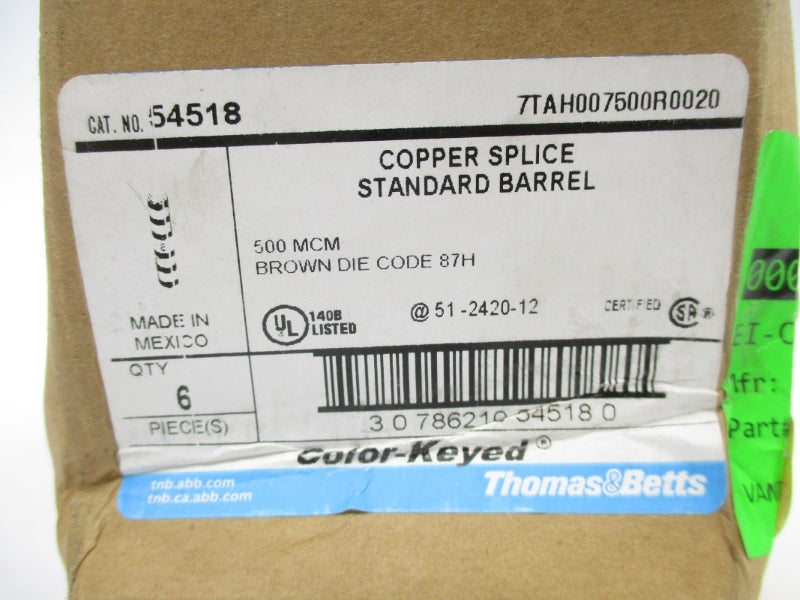 THOMAS&BETTS 54518 (PKG OF 6) NSMP