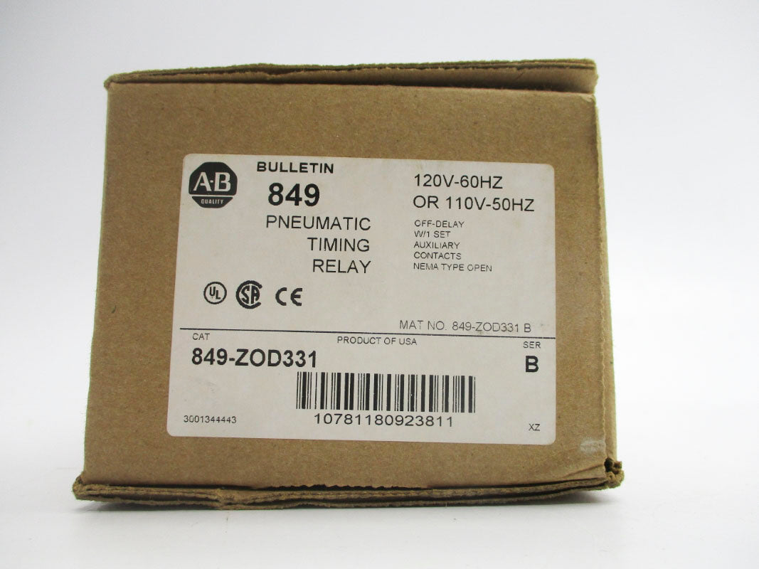 ALLEN BRADLEY 849-ZOD331 SER. B 110/120V (BR/WH) 60A NSMP