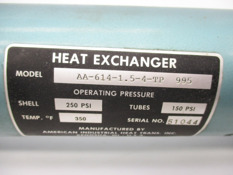 AMERICAN INDUSTRIAL AA-614-1.5-4-TP 250PSI 350'F NSNP