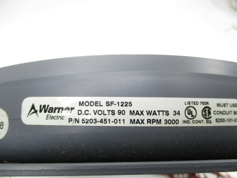 WARNER ELECTRIC 5203-451-011 SF-1225 90VDC NSMP