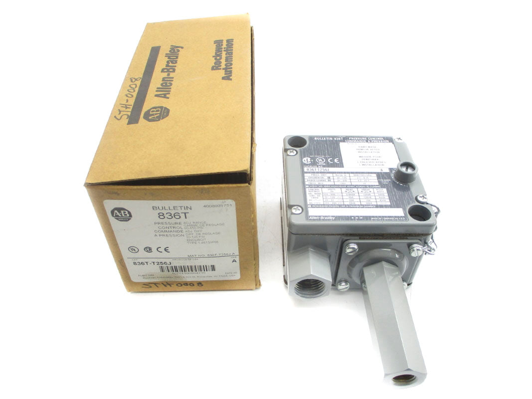ALLEN BRADLEY 836T-T256J SER. A 120-600VAC 60A 60-650PSI (BR/WH) NSMP