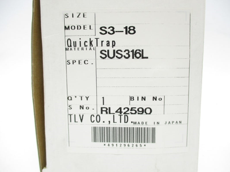 TLV S3-18 345PSI 752'F NSMP