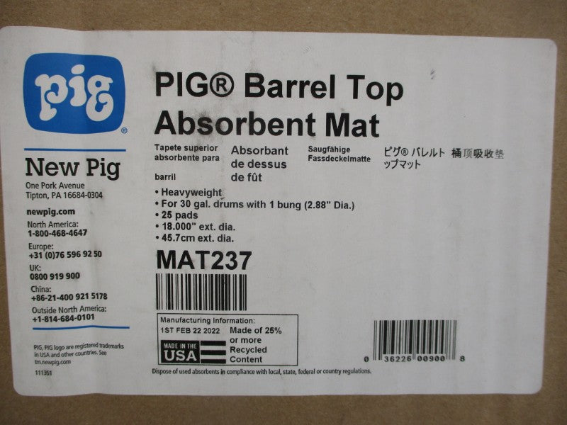 NEW PIG MAT237 (PK OF 25) NSFS