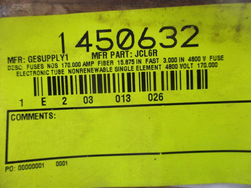 GENERAL ELECTRIC JCL6R 4800V 170A NSFS