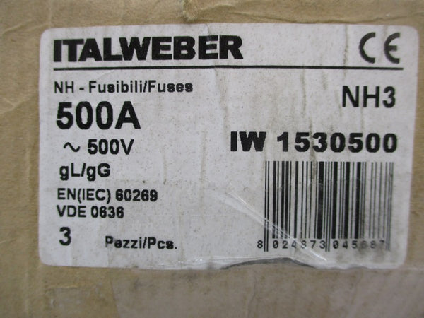 ITALWEBER NH3500A 500V 500A (PKG OF 3) NSMP