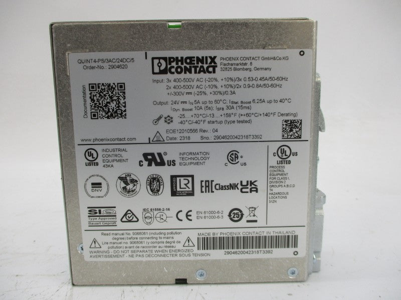 PHOENIX CONTACT QUINT4-PS-3AC/24DC/5 2904620 NSMP