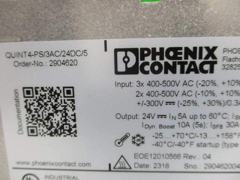PHOENIX CONTACT QUINT4-PS-3AC/24DC/5 2904620 NSMP