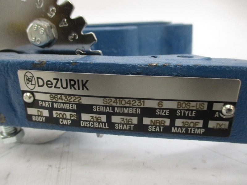 DEZURIK 9643222 6" NSNP
