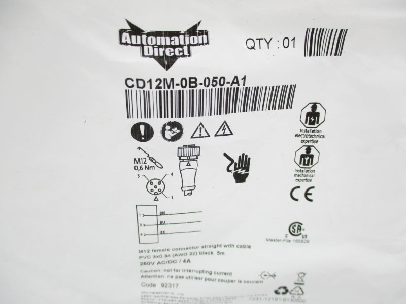 AUTOMATION DIRECT CD12M-0B-050-A1 250VAC/DC 4A NSMP