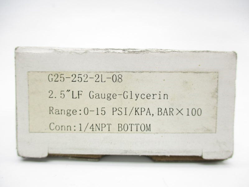 GAUGE G25-252-2L-08 0-15PSI NSMP