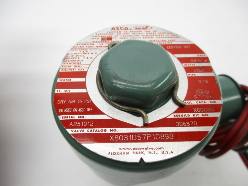 ASCO X8031B57P10898 120V 15PSI 3/8" NSNP