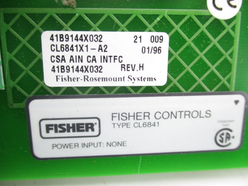 FISHER CONTROLS 41B9144X032 REV. H CL6841X1-A2 NSNP