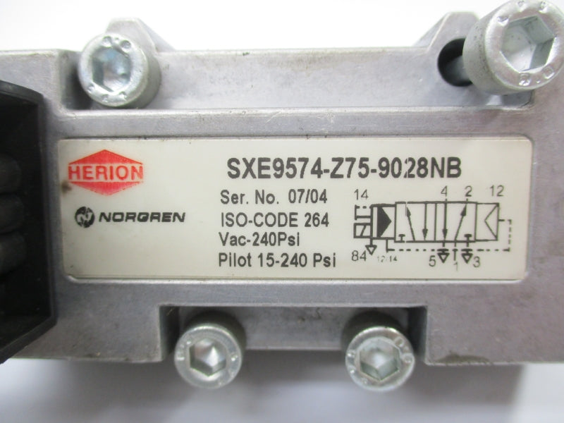 HERION SXE9574-Z75-9028NB 110/120V 15-240PSI NSNP