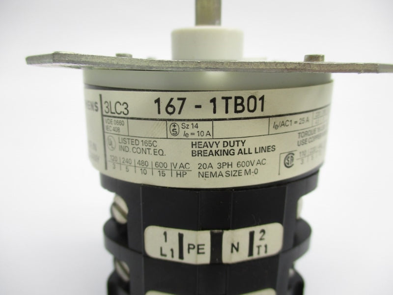 SIEMENS 3LC3-167-1TB01 600VAC 25A NSMP