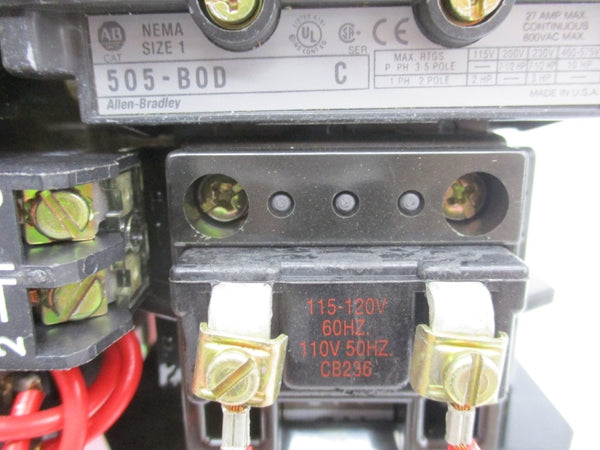 ALLEN BRADLEY 505-BOD SER. C 110-115/120V 27A (BR/WH) NSMP