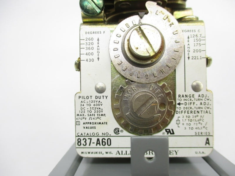 ALLEN BRADLEY 837-A60 SER. A 24-600V 470'F NSNP