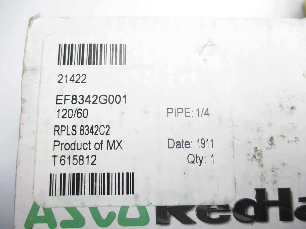ASCO EF8342G001 120V 100-125PSI 1/4" NSMP
