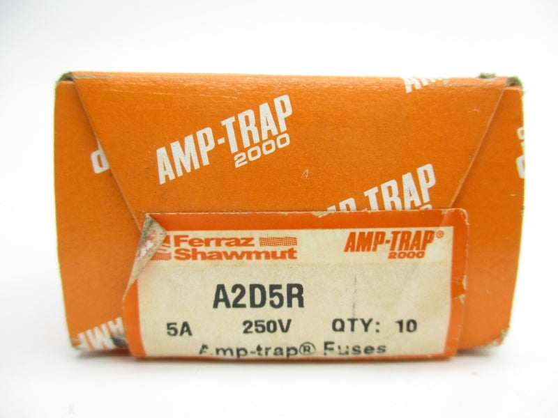 FERRAZ SHAWMUT A2D5R 250VAC/DC 5A (PKG OF 10) (ORANGE) NSMP