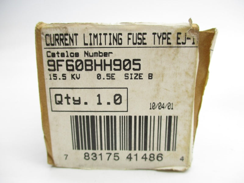 GENERAL ELECTRIC 9F60BHH905 15.5KV .5A NSMP