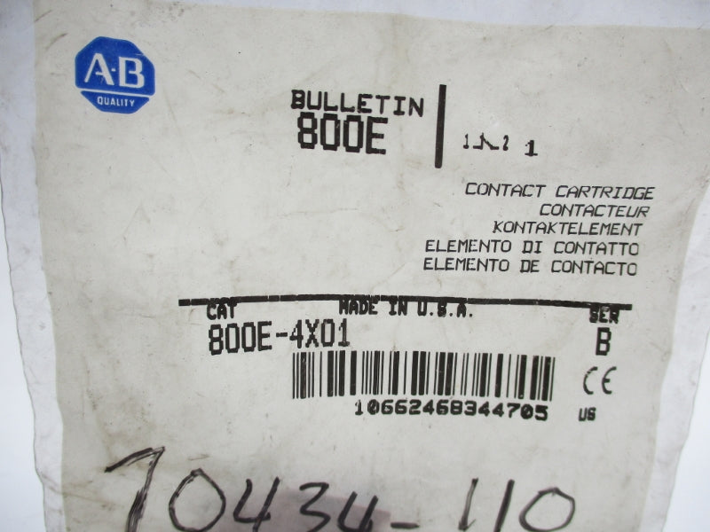 ALLEN BRADLEY 800E-4X01 SER. B NSMP