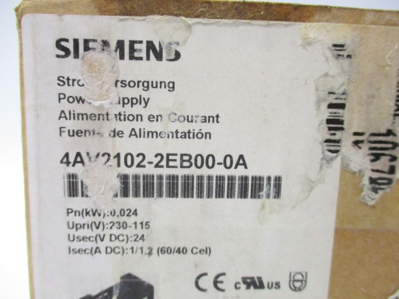 SIEMENS 4AV2102-2EB00-0A 24VDC 1.0A NSMP