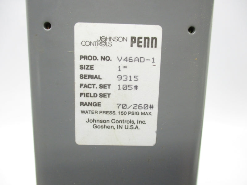 JOHNSON CONTROLS V46AD-1C 70-260PSI 1" NSMP