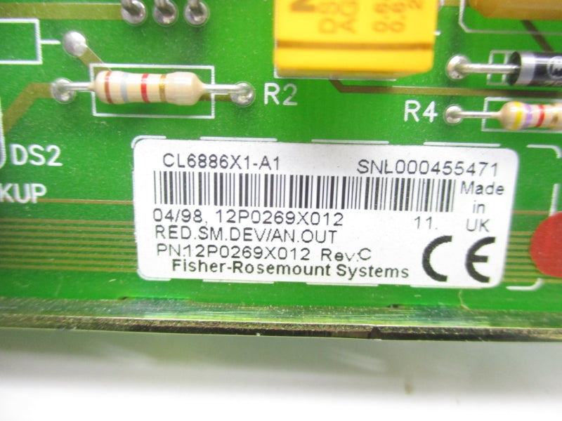 FISHER ROSEMOUNT CL6886X1-A1 12P0269X012 REV. C UNMP