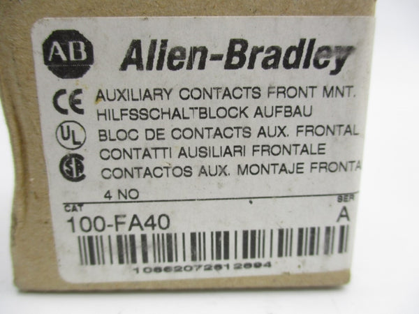 ALLEN BRADLEY 100-FA40 SER. A 600VAC 10A (BR/WH) NSMP