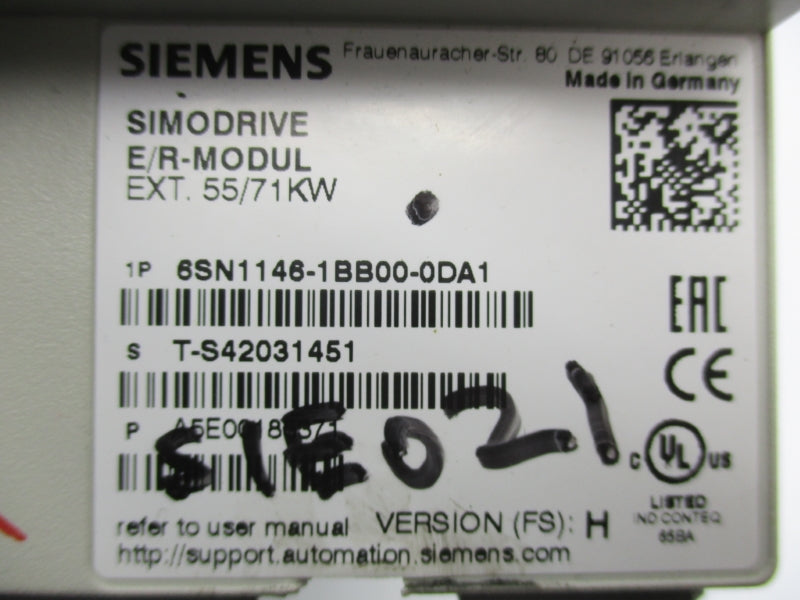 SIEMENS 6SN1146-1BB00-0DA1 UNMP