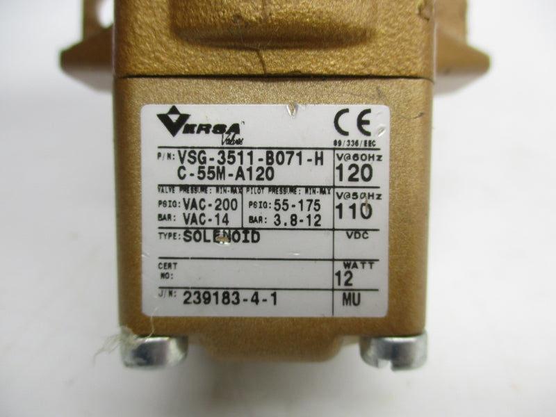 VERSA VSG-3511-B071-HC-55M-A120 110/120V 55-175PSI (AS PICTURED) NSNP
