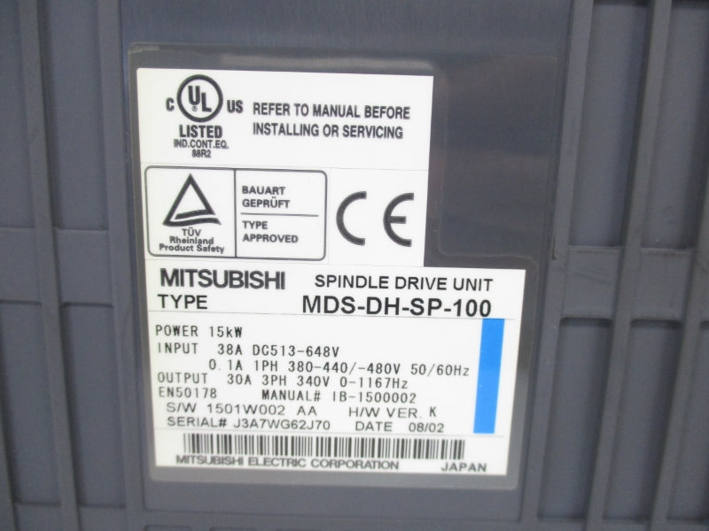 MITSUBISHI MDS-DH-SP-100 513-648VDC 38A UNMP