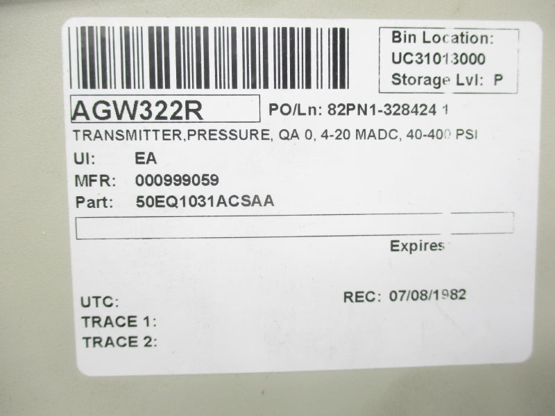 FISCHER & PORTER 50EQ1031AACSAA-NS 100-1000PSI NSNP