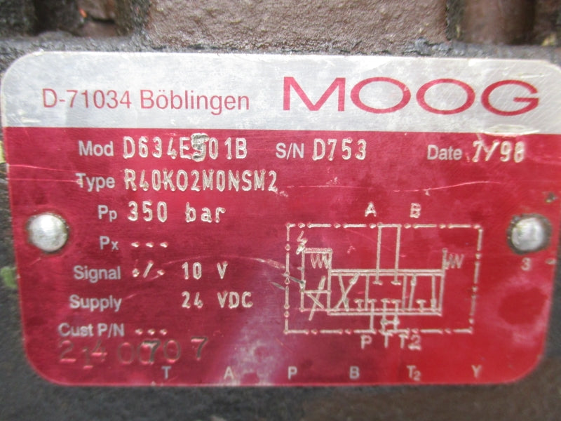 MOOG D634E501B 24VDC UNMP