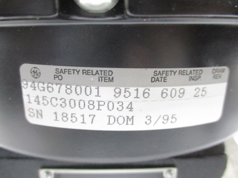 GENERAL ELECTRIC 94G378001 145C3008P034 3000PSI NSNP