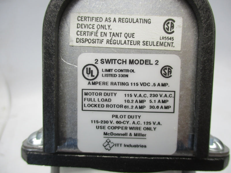 MCDONNELL & MILLER 63 142400 115/230VAC 10.2/5.1A NSNP