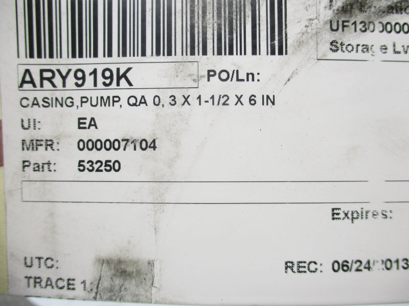 PUMP CASING UH53249A 53250 NSNP