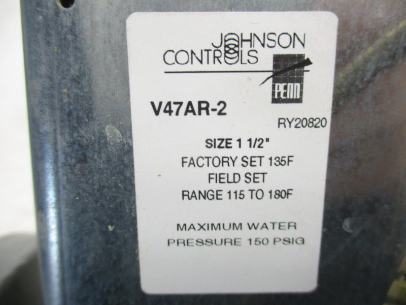 JOHNSON CONTROLS V47AR-2 150PSI 1-1/2" NSNP
