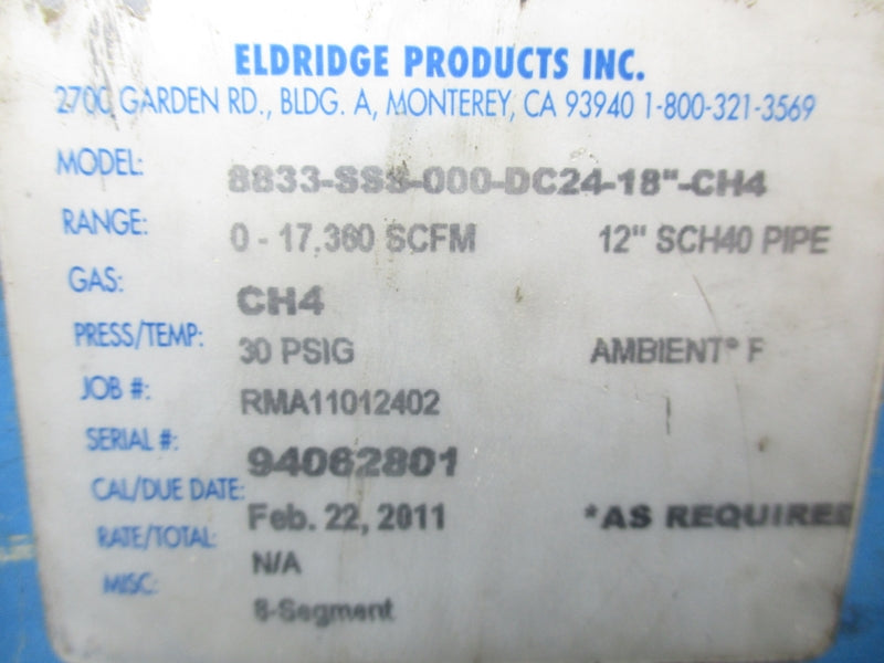 EPI 8833-SSS-000-DC24-018"-CH4 24VDC 30PSI UNMP-OEM