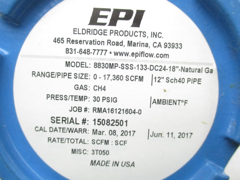 EPI 8830MP-SSS-133-DC24-18"-NATURALGAS 24VDC 500PSI UNMP-OEM
