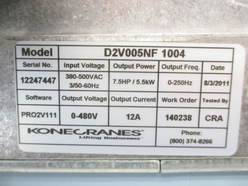 KONECRANES D2V005NF1004 380-500VAC 13A NSMP-OEM