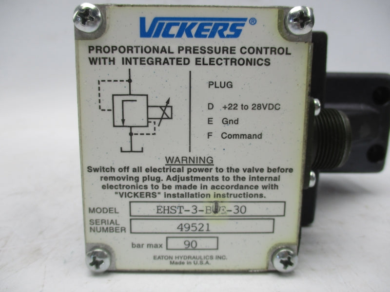 VICKERS EHST-3-BIE-30 22-28VDC UNMP