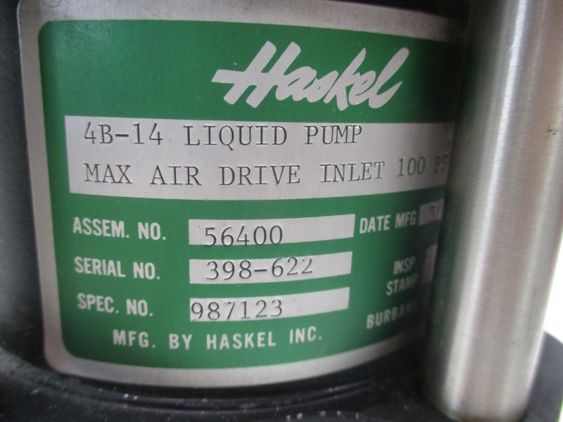 HASKEL 4B-14 56400 100PSI NSNP