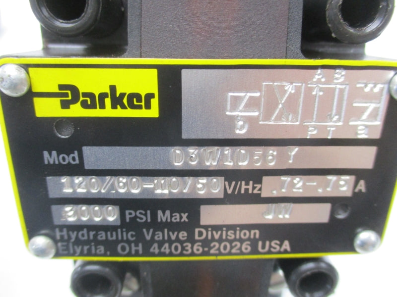 PARKER D3W1D56Y 110/120V .72-.75A 3000PSI NSNP