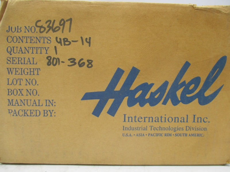 HASKEL 4B-14 56400 100PSI NSFS