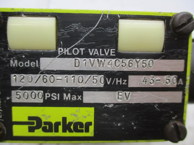 PARKER D1VW4C56Y50 110/120V .43/.50A 5000PSI UNMP