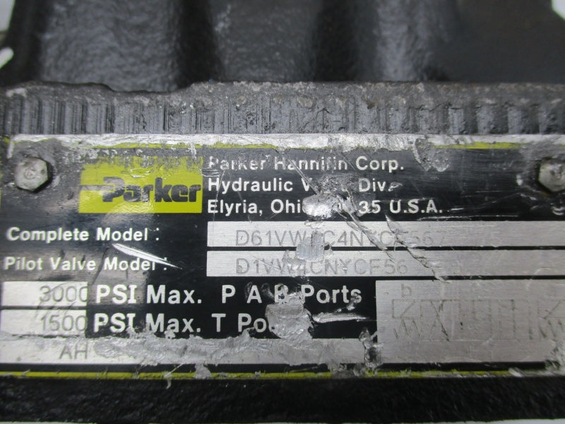 PARKER D61VW4C4NYCF56775 110/120V .49/.58A 1500-5000PSI NSNP