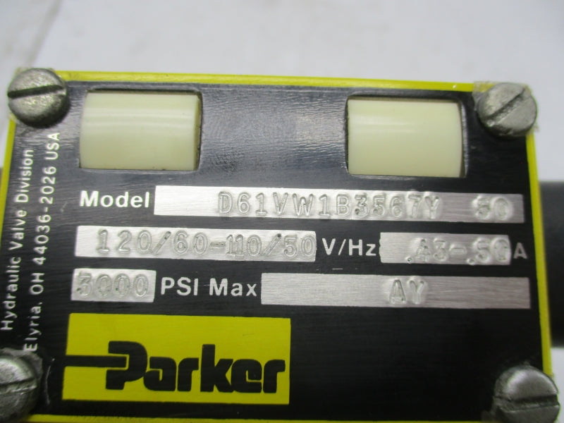 PARKER D61VW1B3567Y50 110/120V .43-.50A 3000PSI NSNP