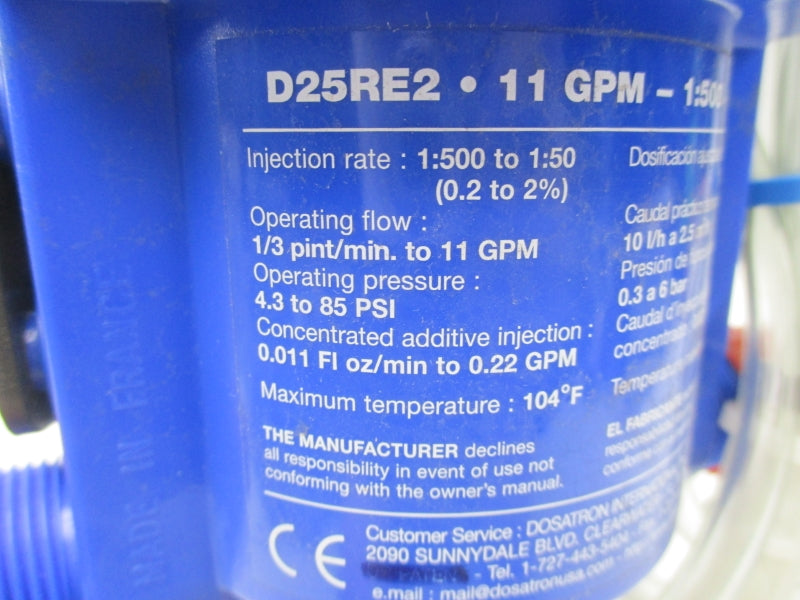 DOSATRON D25RE2 4.3-85PSI NSNP